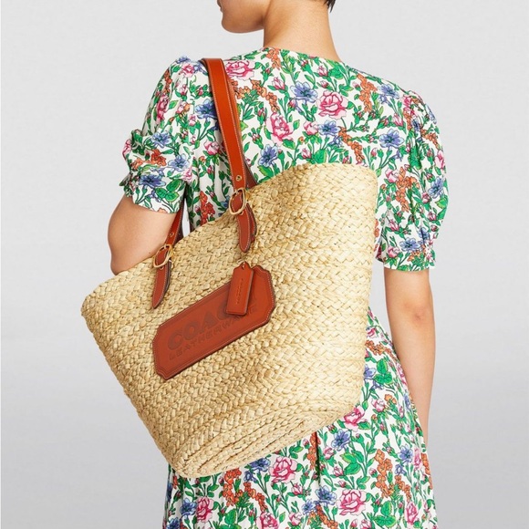 Coach Straw Basket Tote - Picture 11 of 12